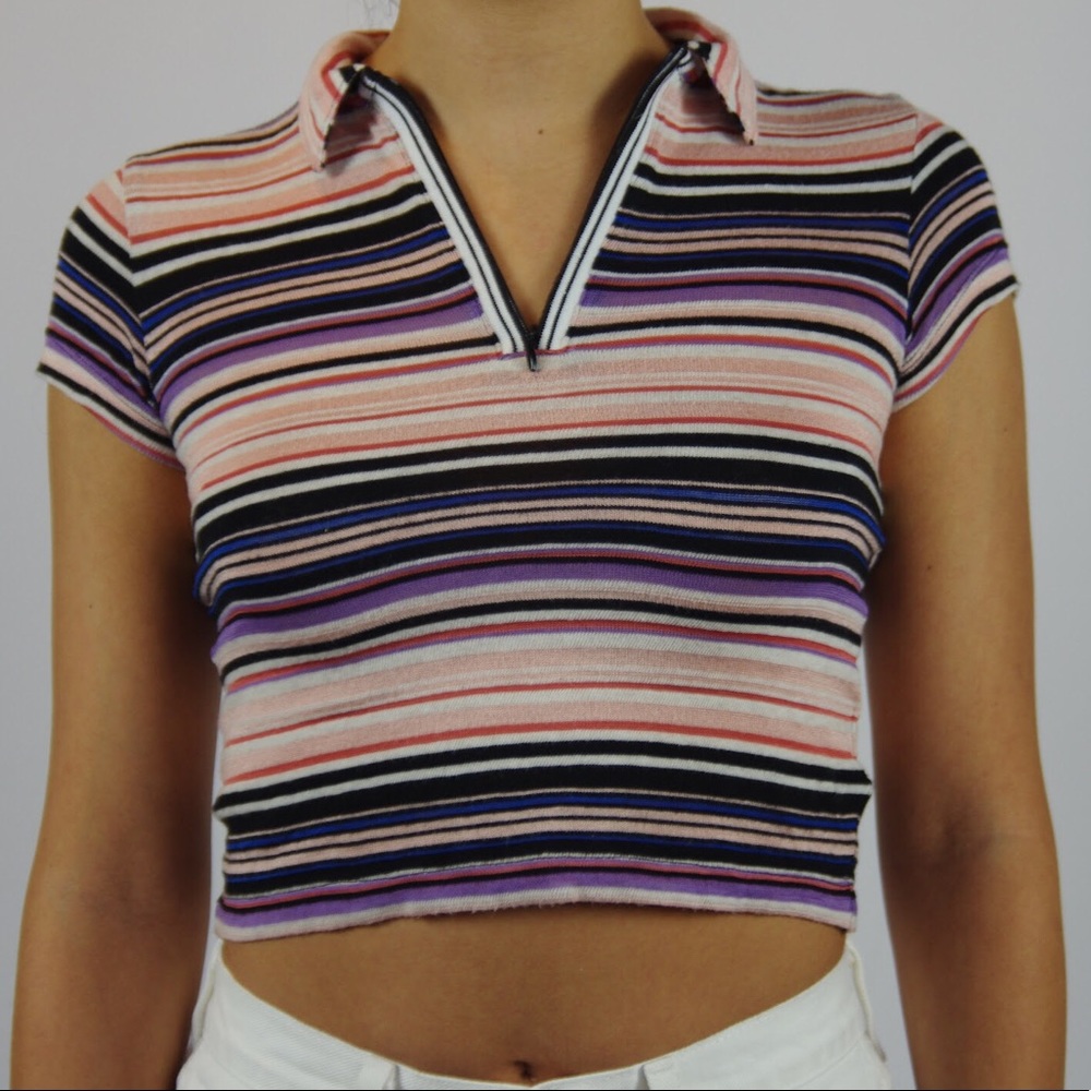 Multicolored crop tshirt
